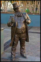 Statue at Speakers Corner, King George Square, Brisbane, QLD, Australia
