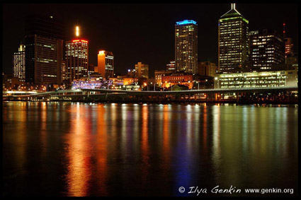 City at Night, View from the Kangaroo Point, Brisbane, QLD, Australia