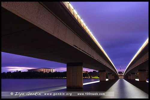 Мост Содружества, Commonwealth Bridge, Канберра, Canberra, Австралийская столичная территория, ACT, Австралия, Australia