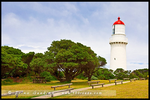 Маяк на Мысе Шанк, Cape Schanck Lighthouse, Полуостпов Монингтон, Mornington Peninsula, Виктория, Victoria, VIC, Австралия, Australia