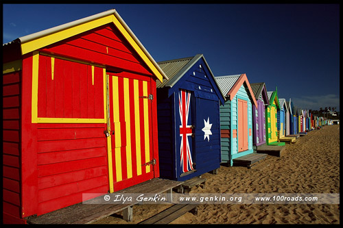 Брайтон Бич, Brighton Beach, Мельбурн, Melbourne, Австралия, Australia