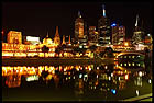 Ночной город с Южного берега, City at Night, View from the Southbank, Мельбурн, Melbourne, штат Виктория, Victoria, Австралия, Australia