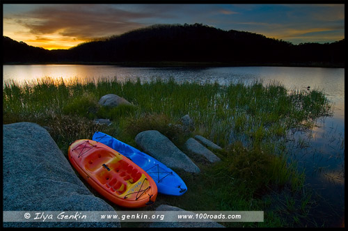 Закат на Озере Катани (Lake Catani), Национальный парк Горы Баффало, Mt Buffalo NP, Виктория, Victoria, Австралия, Australia