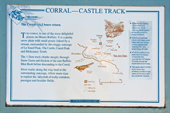 Схема трека Corral - Castle Track, Национальный парк Горы Баффало, Mt Buffalo NP, Виктория, Victoria, Австралийские Альпы, Australian Alps, Австралия, Australia