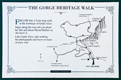 Схема трека The Gorge Heritage Walk, Национальный парк Горы Баффало, Mt Buffalo NP, Виктория, Victoria, Австралия, Australia