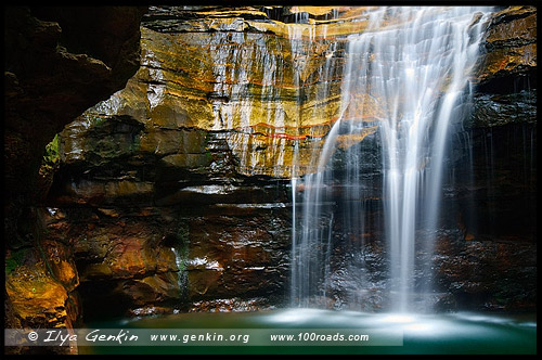 <Водопад Императрица, Empress Falls, Долина Вод, The Valley of the Waters, Водопады Вентворт, Вентворт Фолс, Wentworth Falls, Голубые Горы, Blue Mountains, Новый Южный Уэльс, NSW, Австралия, Australia