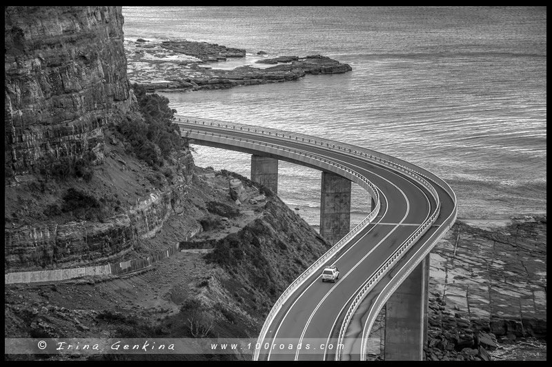 Мост морского обрыва, Sea Cliff Bridge, Волонгонг, Wollongong, Новый Южный Уэльс, New South Wales, Австралия, Australia