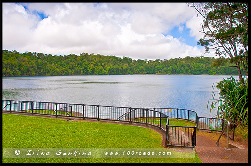 Озеро Ичам, Эчем, Lake Eacham, Плато Атертон, Atherton Tableland, Queensland, Квинсленд, QLD, Австралия, Australia