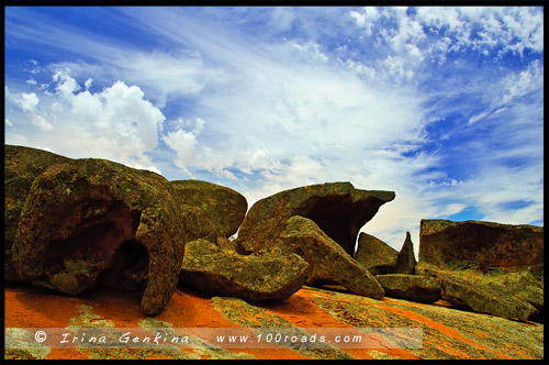 Каменные формации на Холме Уконтитчи, Ucontitchie Hill, Полуостров Эйр, Eyre Peninsula, Южная Australia, South Australia, Австралия, Australia