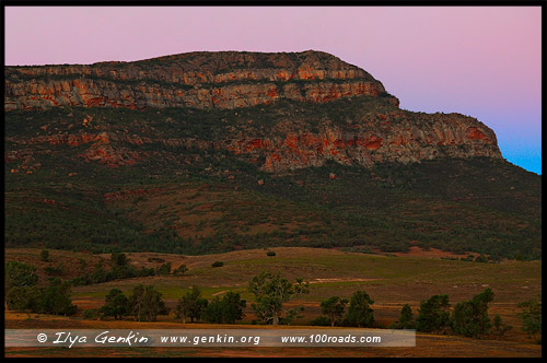 Rawnsley Bluff, Северная цепь гор Флиндерс, Northern Flinders Ranges, Аутбек, Аутбэк, Outback, Южная Australia, South Australia, Австралия, Australia