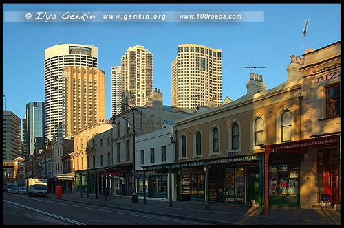 Магазины, Улица Георга, George Street, Район Рокс, Скалы, The Rocks, Сидней, Sydney, Австралия, Australia