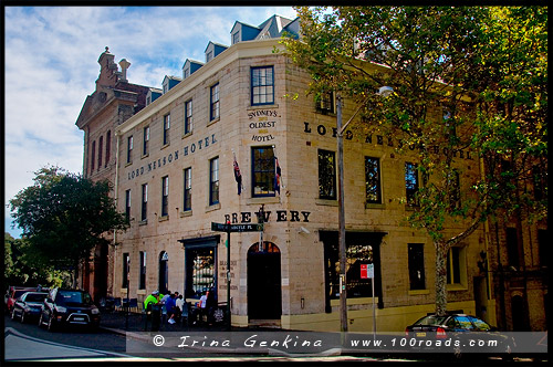 Отель Лорд Нельсон, The Lord Nelson Hotel, Миллерс Поинт, Millers Point, Район Рокс, Скалы, The Rocks, Сидней, Sydney, Австралия, Australia