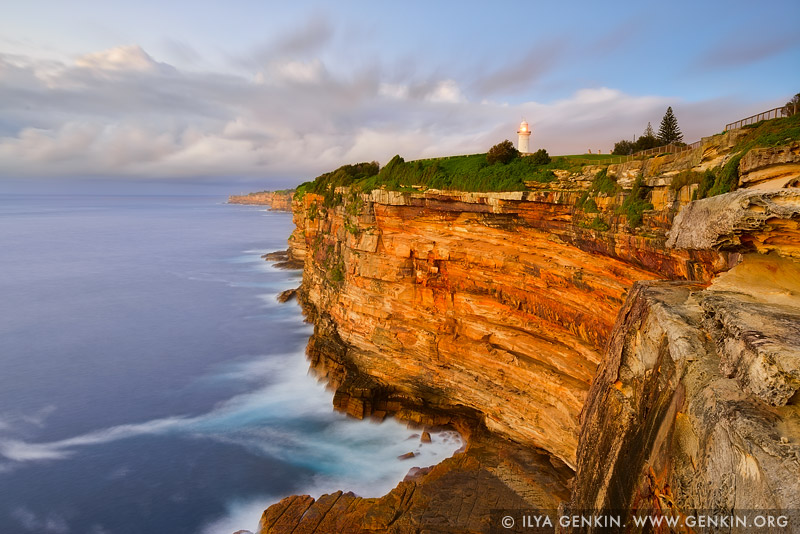 Маяк Маквае, Маяк Маккуори, Macquarie Lighthouse, Вотсонс Бэй, Watsons Bay, South Head, Сидней, Sydney, Новый Южный Уэльс, NSW, Австралия, Australia