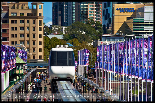 Сиднейский монорельс, Sydney Monorail, public transport, Сидней, Sydney, Австралия, Australia