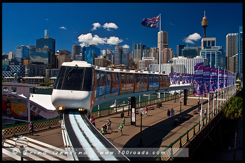 Сиднейский монорельс, Sydney Monorail, public transport, Сидней, Sydney, Австралия, Australia