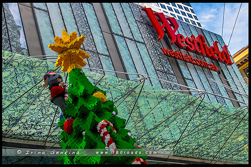 Рождественская елка, LEGO-елка, Westfield Shopping Centre, Сидней, Sydney, Австралия, Australia