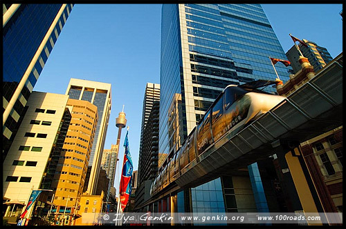 Сиднейский монорельс, Sydney Monorail, public transport, Сидней, Sydney, Австралия, Australia