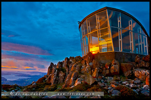 Рассвет, Гора Веллингтон, Mt Wellington, Тасмания, Tasmania, Австралия, Australia