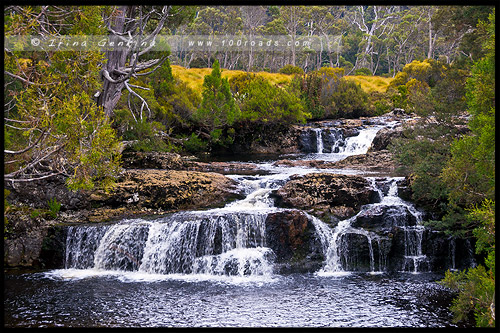 Водопад, Pencil Pine Falls, Крэдл Маунтен, Cradle Mountain, Тасмания, Tasmania, Австралия, Australia