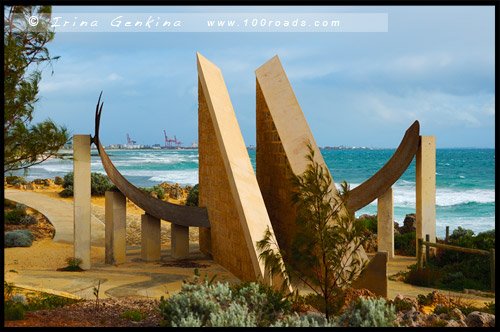 Солнечные часы, Пляж Коттесло, Cottesloe Beach, Перт, Perth, Западная Австралия, Western Australia, WA, Австралия, Australia