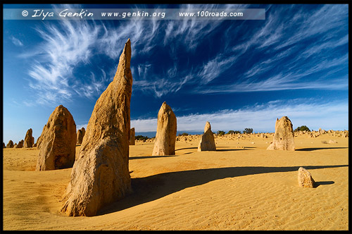 Пустыня Пиннаклс, Pinnacles Desert, Национальный Парк Намбунг, Nambung National Park, Западная Австралия, Western Australia, WA, Австралия, Australia