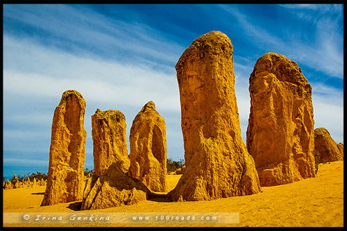 Пустыня Пиннаклс, Pinnacles Desert, Национальный Парк Намбунг, Nambung National Park, Западная Австралия, Western Australia, WA, Австралия, Australia