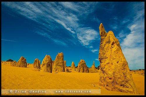 Пустыня Пиннаклс, Pinnacles Desert, Национальный Парк Намбунг, Nambung National Park, Западная Австралия, Western Australia, WA, Австралия, Australia