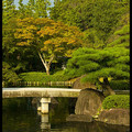 Каменный мост в Саду господина Оясики, Oyashiki-no-niwa, Сад Кокоен, Koko-en Garden, Химедзи (Himeji), Ярония, Hyogo Prefecture, Kansai Region, Honshu Island, Japan