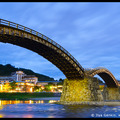 Kintai-kyo (Kintai Bridge) at Night, Iwakuni, Honshu, Japan