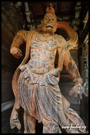 Daisho-in Temple Guard (Nio), Daisho-in Temple, Miyajima, Honshu, Japan