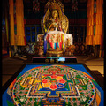 Sand Mandala Inside the Hondo, Main Hall, Daisho-in Temple, Miyajima, Honshu, Japan