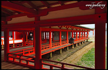 Corridors at Itsukushima Shrine, Miyajima, Honshu, Japan