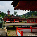 Itsukushima Shrine, Goju-no-to (Five-Storied Pagoda) and Senjokaku (One Thousand Tatami Hall), Miyajima, Honshu, Japan