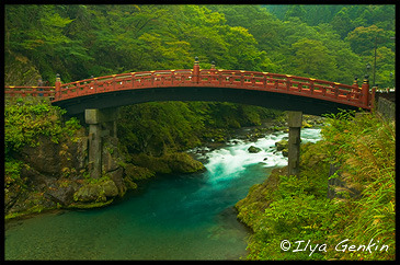 Мост Синкё, Shinkyo, 神橋, Никко, Nikko, 日光, Тотиги, Tochigi Prefecture, 栃木県, Kanto Region, 関東地方, Хонсю, Honshu Island, 本州, Япония, Japan, 日本