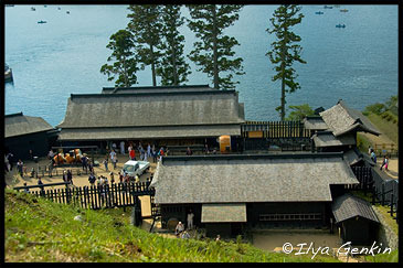 Hakone Checkpoint со смотровой площадки, Токайдо, Tokaido, 東海道, Хаконэ, Hakone, 箱根, Префектура Канагава, Kanagawa Prefecture, 神奈川県, Регион Канто, Kanto Region, 関東地方, Хонсю, Honshu Island, 本州, Япония, Japan, 日本