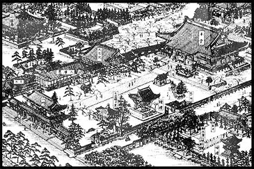 Старая карта Храма Зодзё-дзи, Old map of Zojo-Ji Temple, Зодзё-дзи, Zojo-Ji Temple, 三縁山増上寺, Токио, Tokyo, 東京, Регион Канто, Kanto Region, 関東地方, Хонсю, Honshu Island, 本州, Япония, Japan, 日本