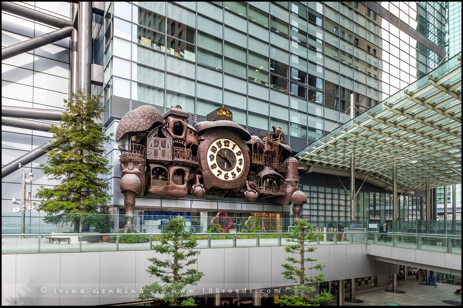 Гигантские часы Гибли, Giant Ghibli Clock, Ni-Tele Really Big Clock, Shiodome, Токио, Tokyo, 東京, Регион Канто, Kanto Region, 関東地方, Хонсю, Honshu Island, 本州, Япония, Japan, 日本)