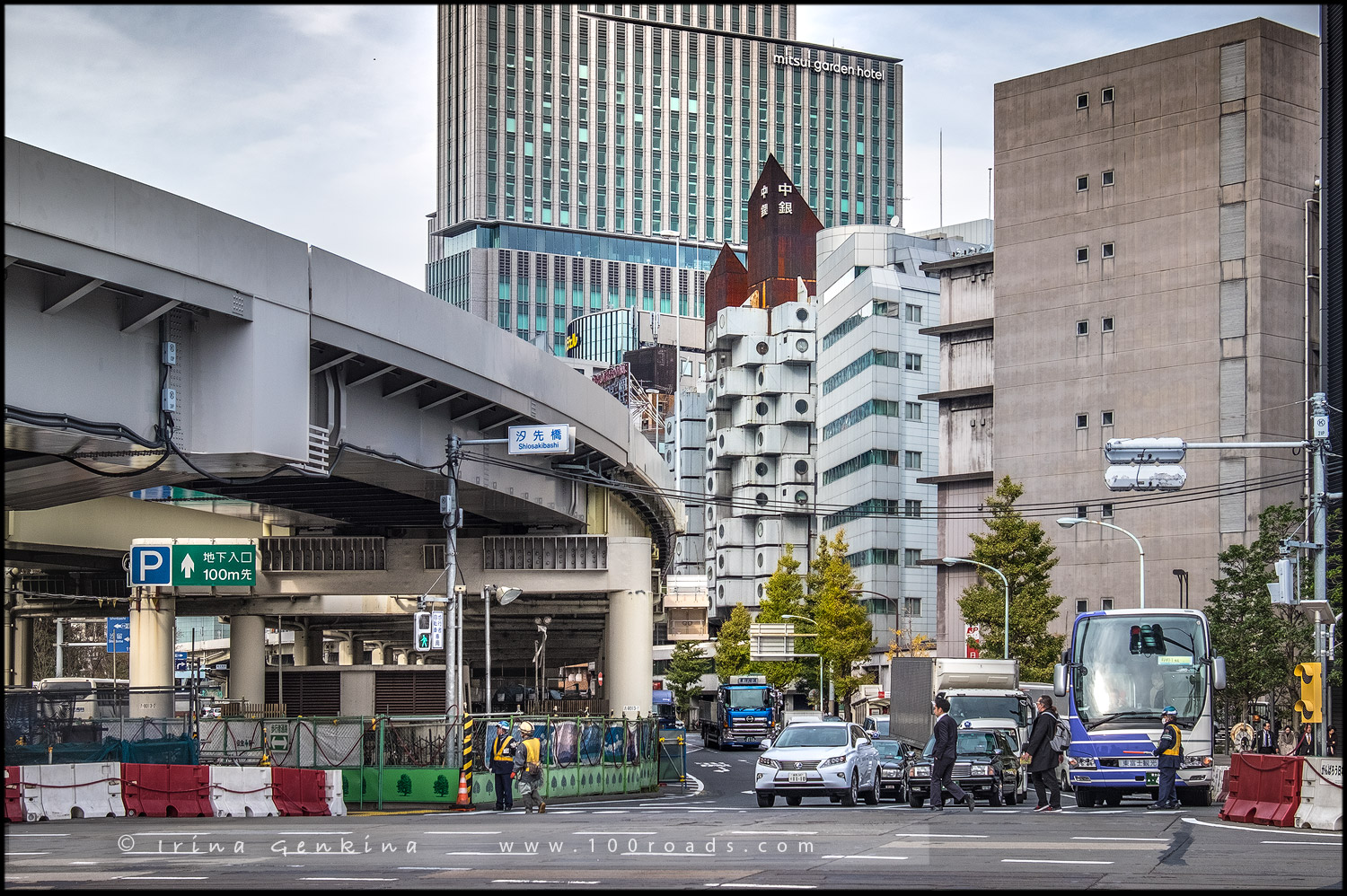 Накагин, капсульная башня, Nakagin Capsule Tower, Симбаси, 新橋, Shimbashi, Токио, Tokyo, 東京, Регион Канто, Kanto Region, 関東地方, Хонсю, Honshu Island, 本州, Япония, Japan, 日本