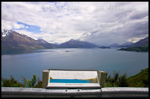 Смотровая площадка Bennett's Bluff, Bennett's Bluff Lookout, Озеро Вакатипу, Lake Wakatipu, Гленорчи, Glenorchy, Южный остров, South Island, Новая Зеландия, New Zealand