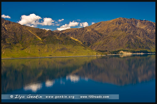 Озеро Хавеа, Lake Hawea, Южный остров, South Island, Новая Зеландия, New Zealand