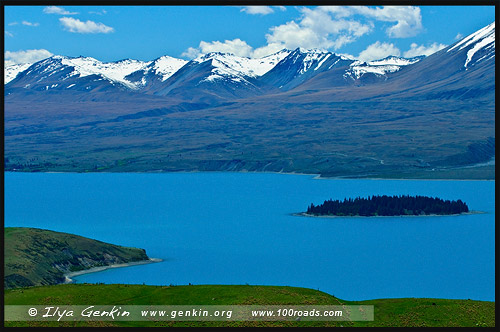 Озеро Текапо, Lake Tekapo, Южный остров, South Island, Новая Зеландия, New Zealand