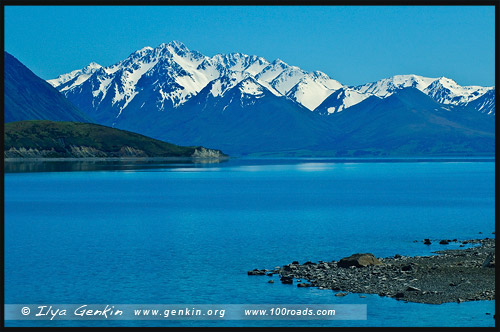 Озеро Текапо, Lake Tekapo, Южный остров, South Island, Новая Зеландия, New Zealand