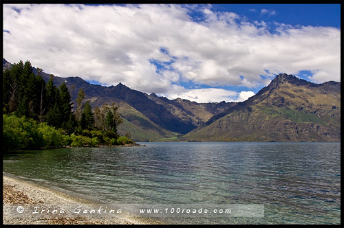 Смотровая площадка Bennetts Bluff, Bennetts Bluff Lookout, Озеро Вакатипу, Lake Wakatipu, Южный остров, South Island, Новая Зеландия, New Zealand