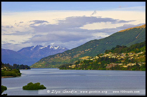 Смотровая площадка Bennetts Bluff, Bennetts Bluff Lookout, Озеро Вакатипу, Lake Wakatipu, Южный остров, South Island, Новая Зеландия, New Zealand