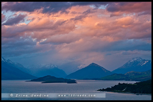 Смотровая площадка Bennetts Bluff, Bennetts Bluff Lookout, Озеро Вакатипу, Lake Wakatipu, Южный остров, South Island, Новая Зеландия, New Zealand