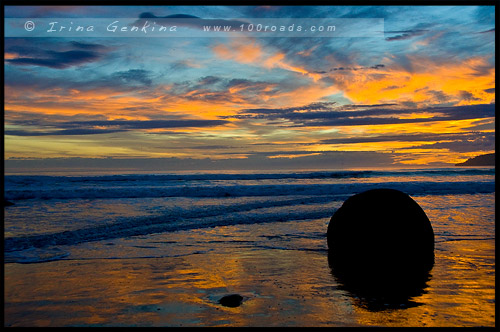 Валуны Моераки, Moeraki Boulders, пляж Коекохе, Koekohe Beach, район Отаго, Otago, Южный остров, South Island, Новая Зеландия, New Zealand