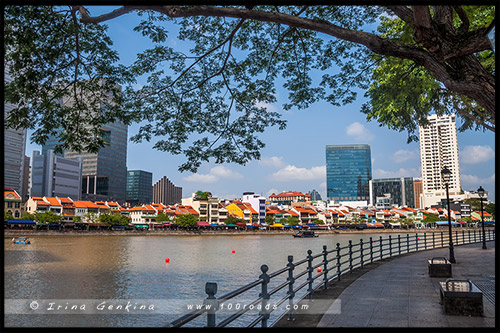 Лодочная набережная, Boat Quay, Сингапур, Singapore