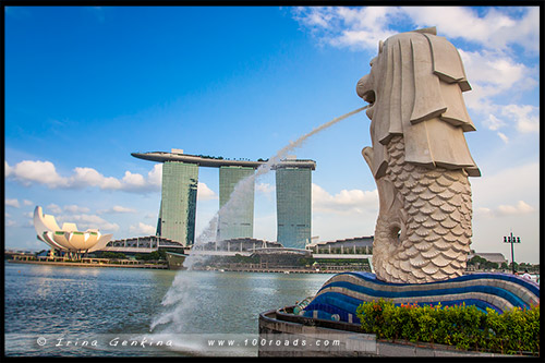 Мерлайон, Merlion, Марина Бэй, Marina Bay, Сингапур, Singapore