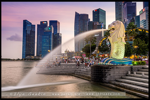 Мерлайон, Merlion, Марина Бэй, Marina Bay, Сингапур, Singapore