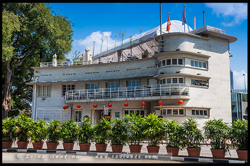 Лодочный дом Фуллертон, Fullerton Waterboat House, Марина Бэй, Marina Bay, Сингапур, Singapore